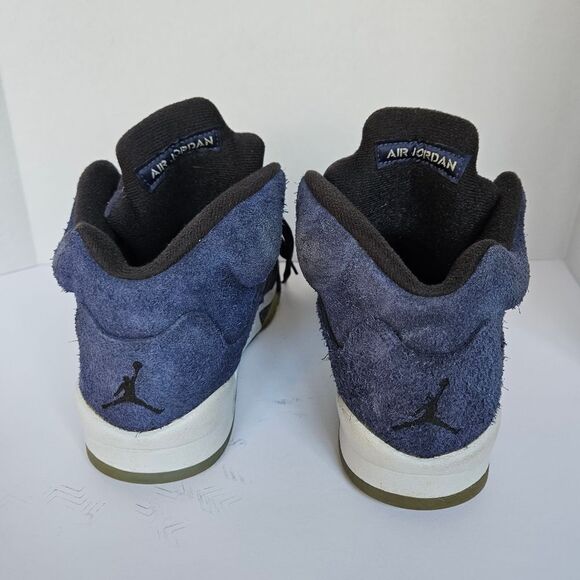 Nike Air Jordan 5 Retro SE Midnight Navy Blue Georgetown Grey size 7 Y - Picture 4 of 9